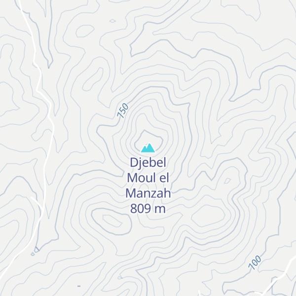 Map of Djebel Moul el Manzah