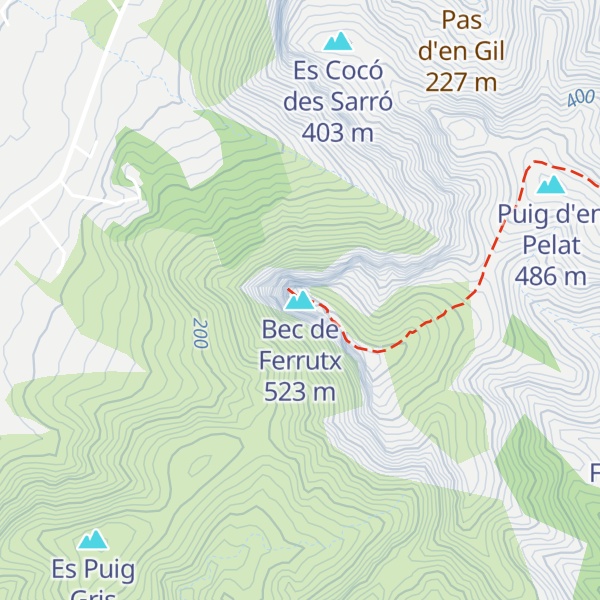 Map of Bec de Ferrutx