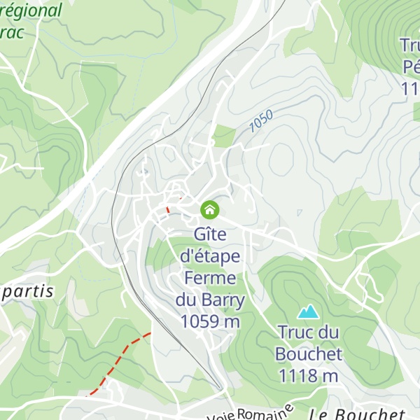 Map of Gîte d'étape Ferme du Barry