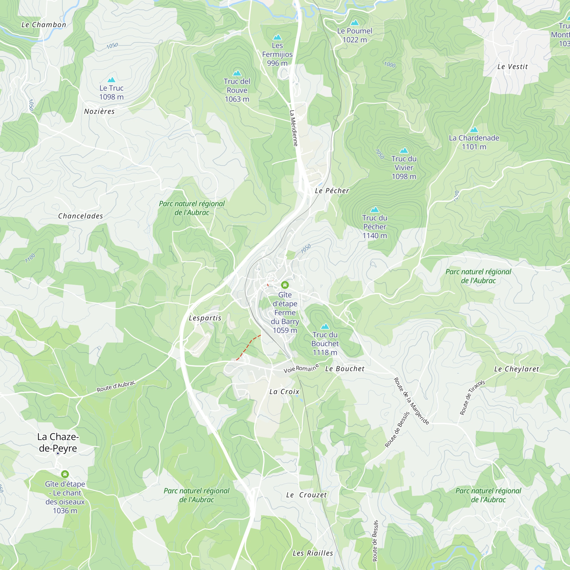 Gîte d'étape Ferme du Barry map