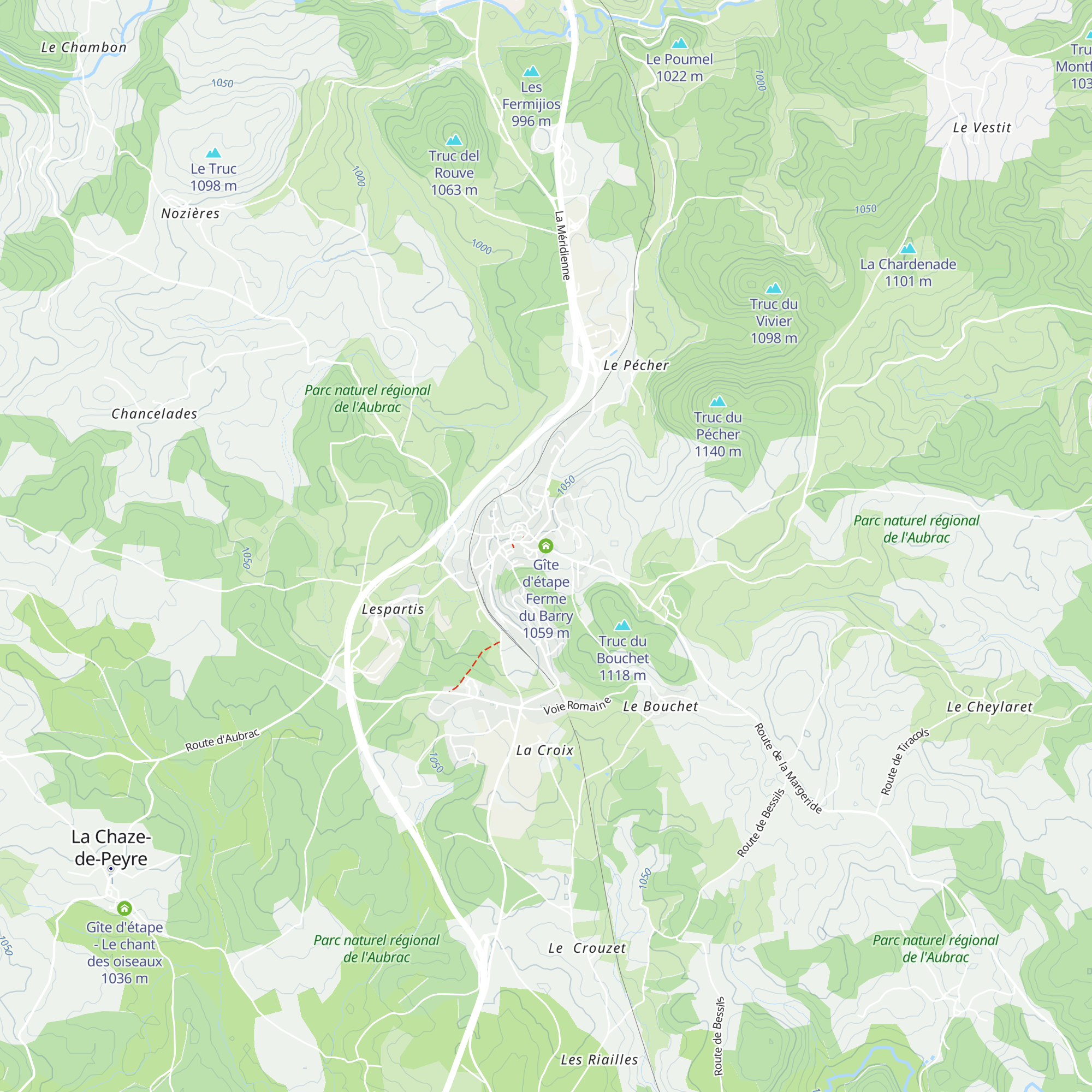 Gîte d'étape Ferme du Barry map