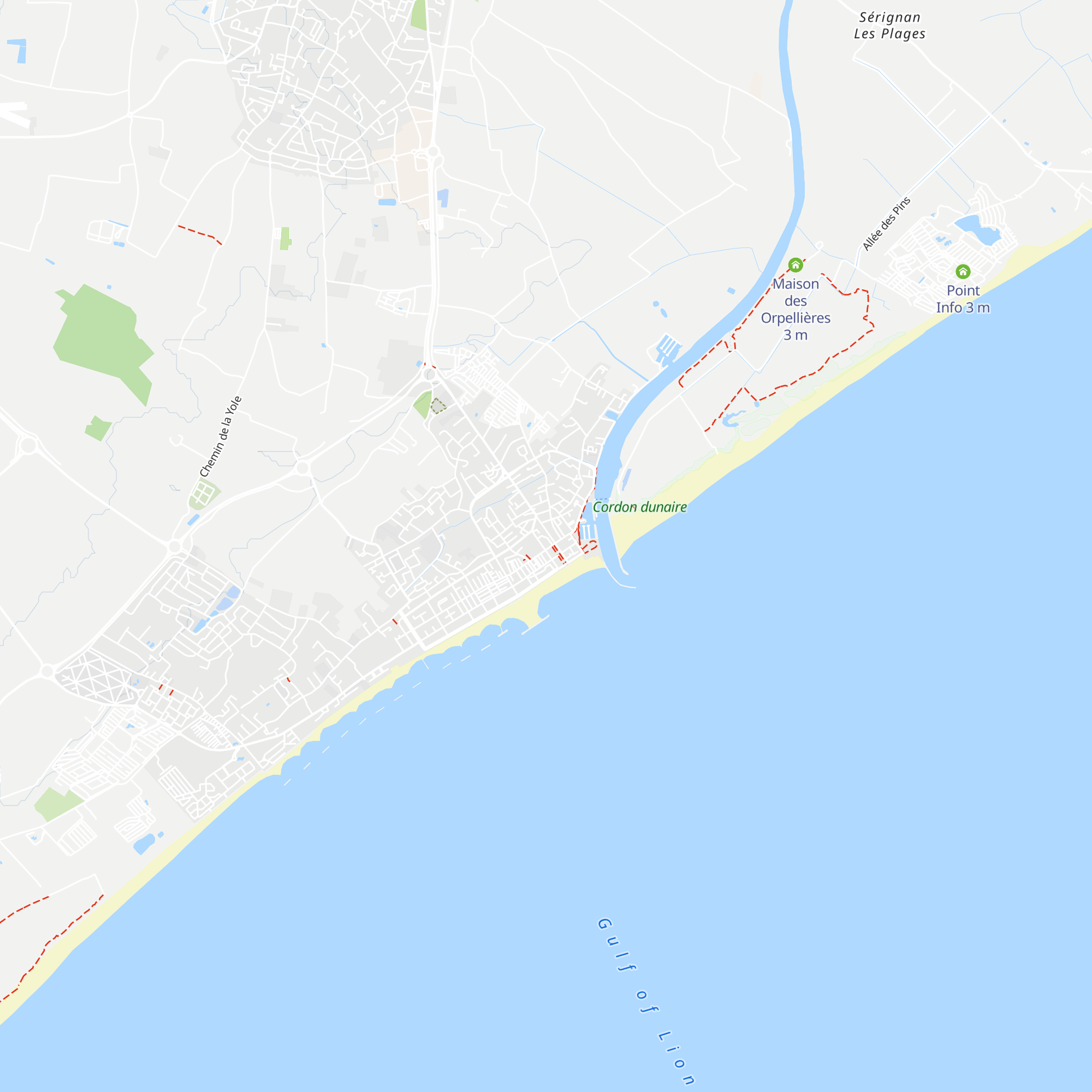 Office du tourisme de Valras-Plage map