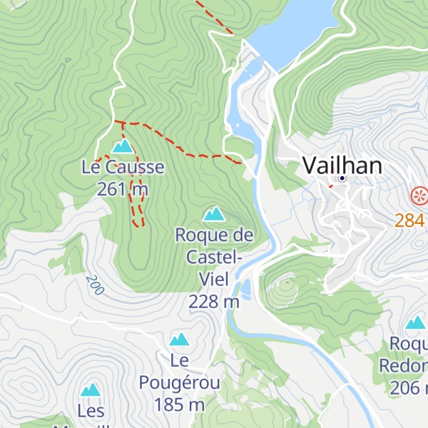 Map of Roque de Castel-Viel