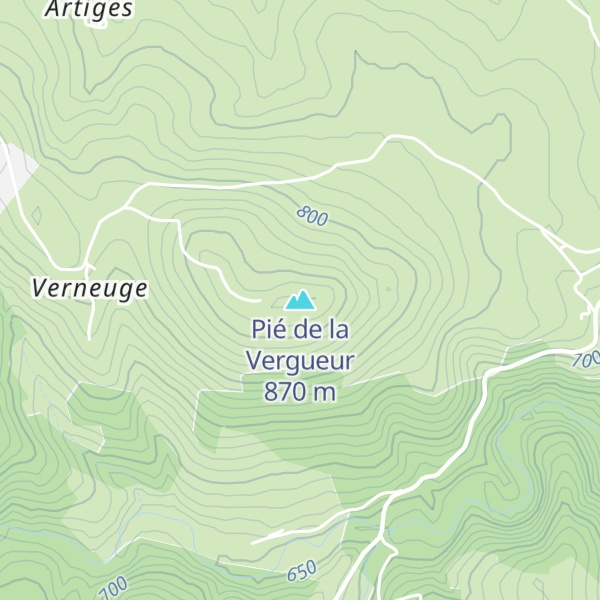 Map of Pié de la Vergueur