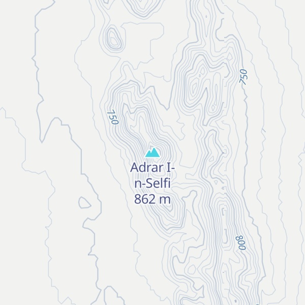 Map of Adrar I-n-Selfi