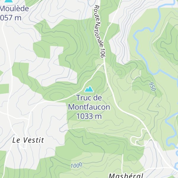 Map of Truc de Montfaucon