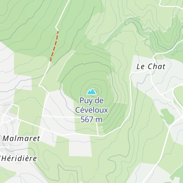 Map of Puy de Céveloux