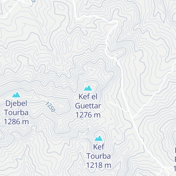 Map of Kef el Guettar