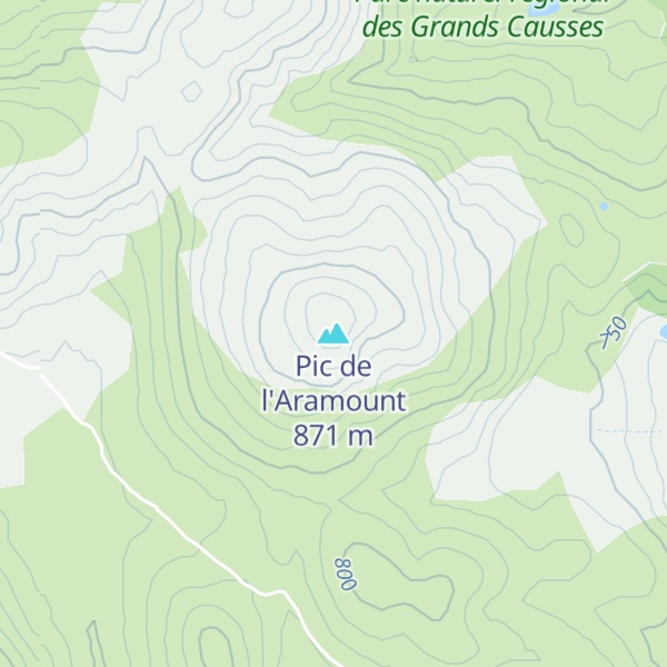 Map of Pic de l'Aramount