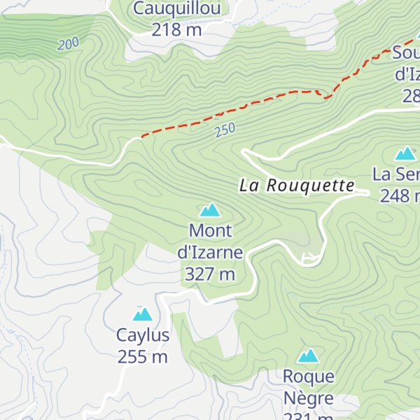 Map of Mont d'Izarne