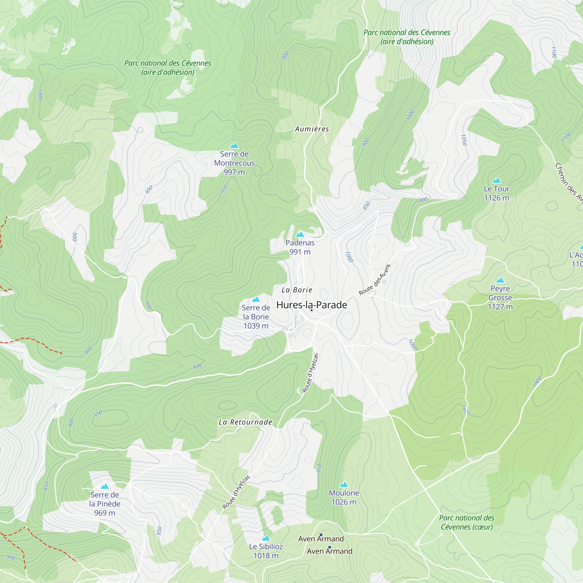 Gîte La Borie map