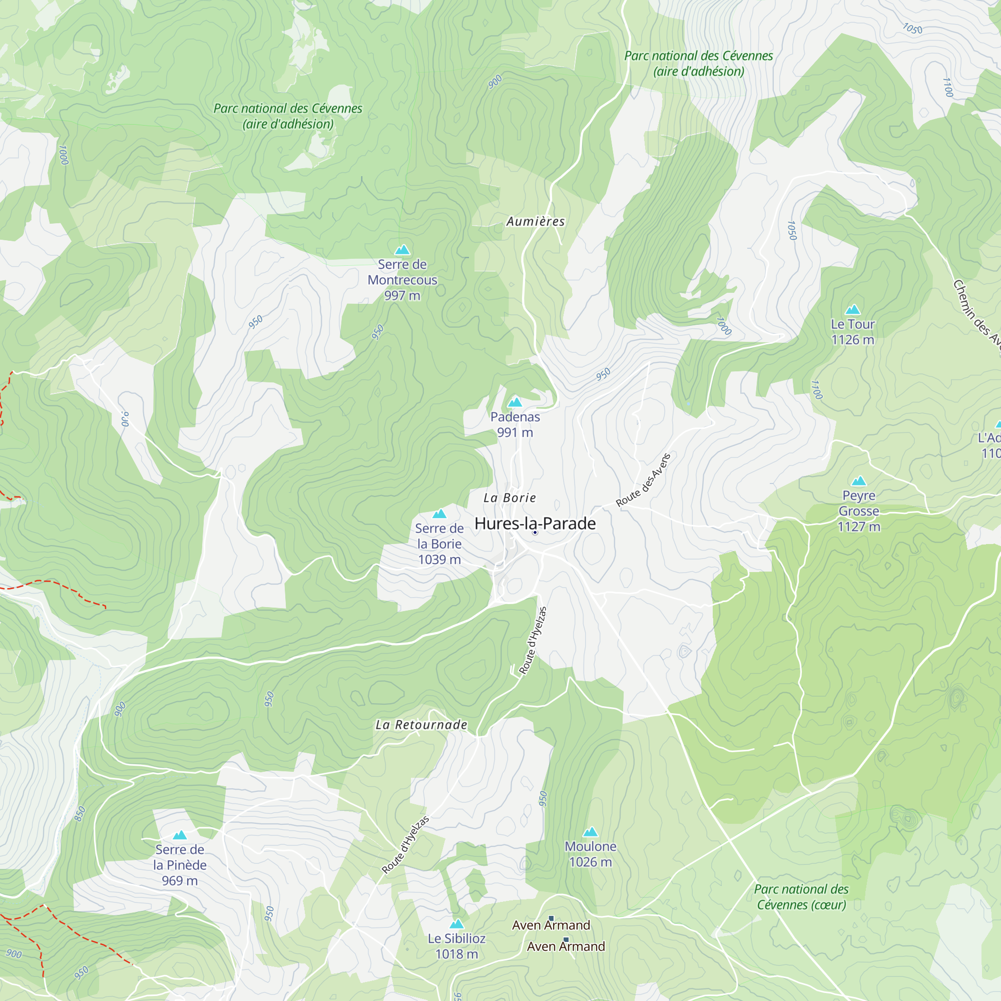 Gîte La Borie map