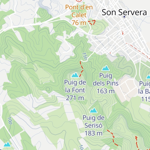 Map of Puig de la Font