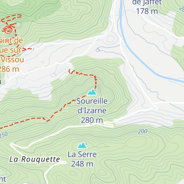 Map of Soureille d'Izarne