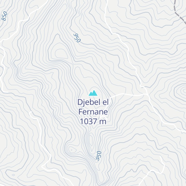 Map of Djebel el Fernane