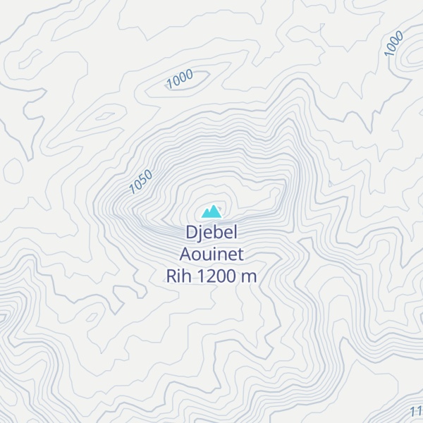 Map of Djebel Aouinet Rih