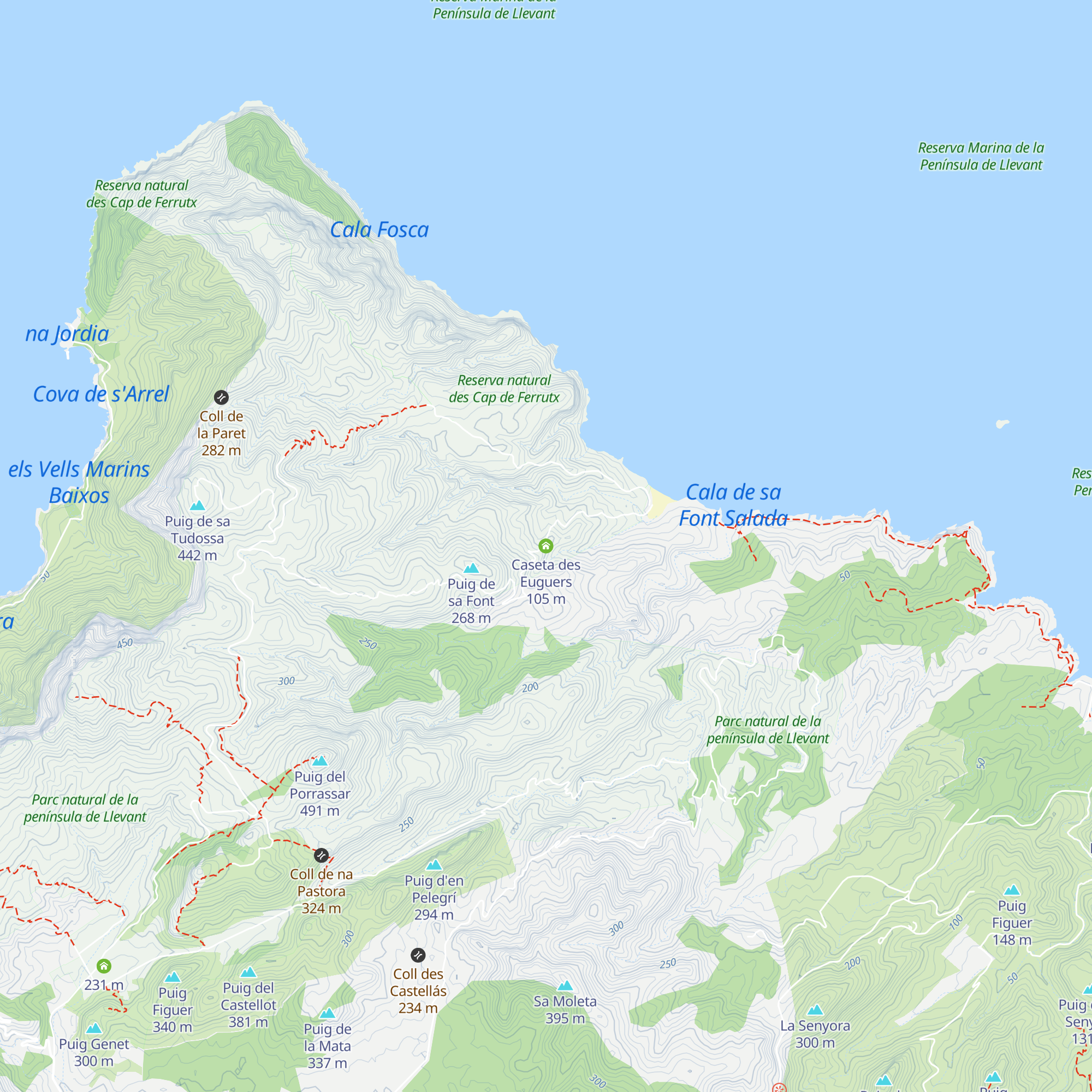 Caseta des Euguers map