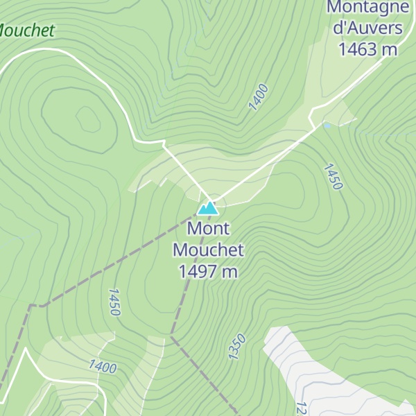 Map of Mont Mouchet