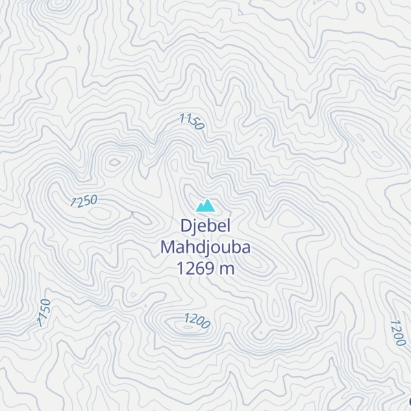 Map of Djebel Mahdjouba