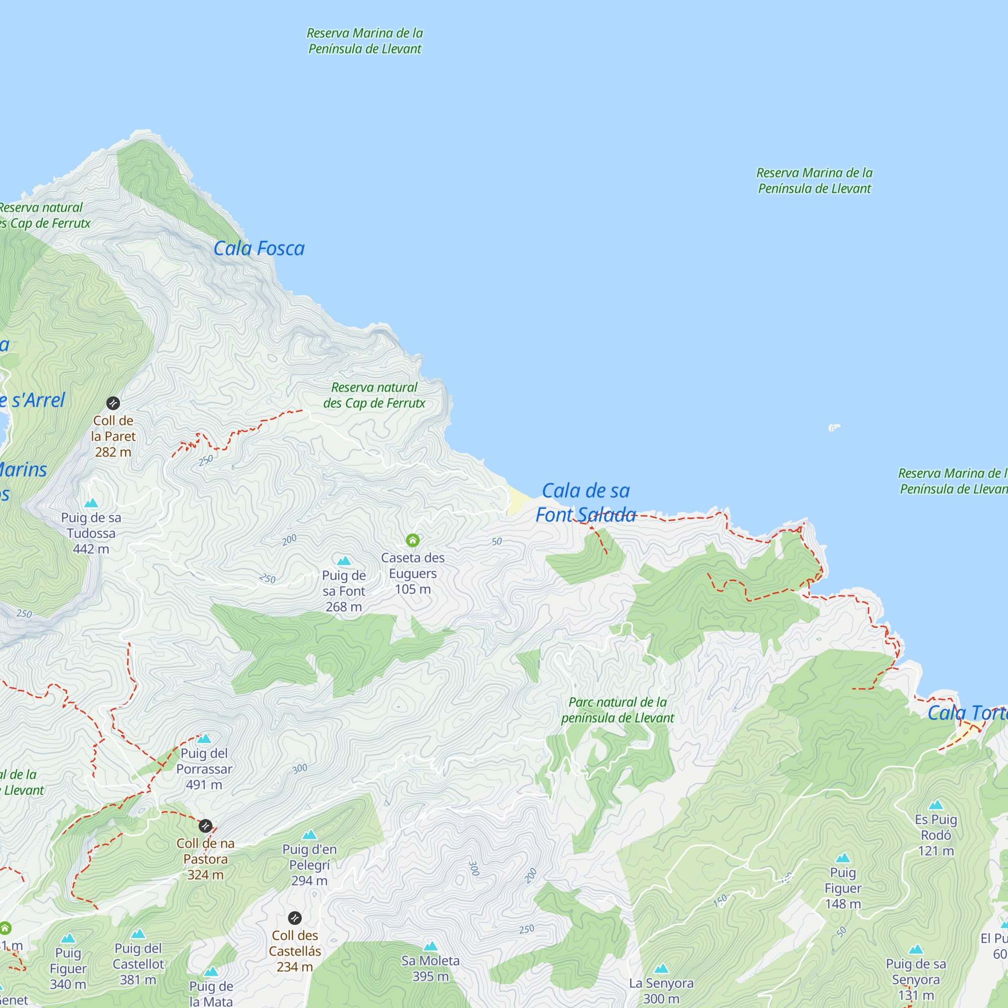 S’Arenalet des Verger map