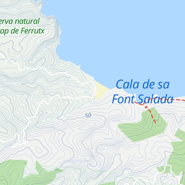 Map of S’Arenalet des Verger