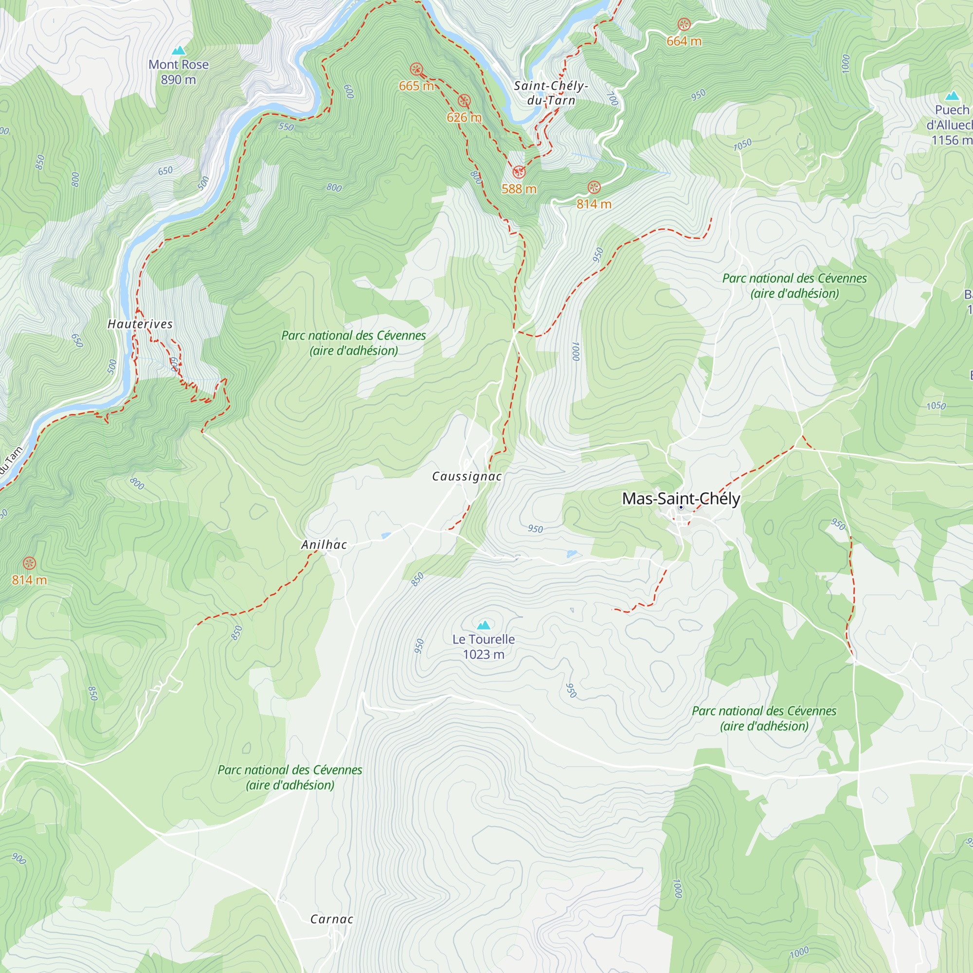 Gîte Virenque map