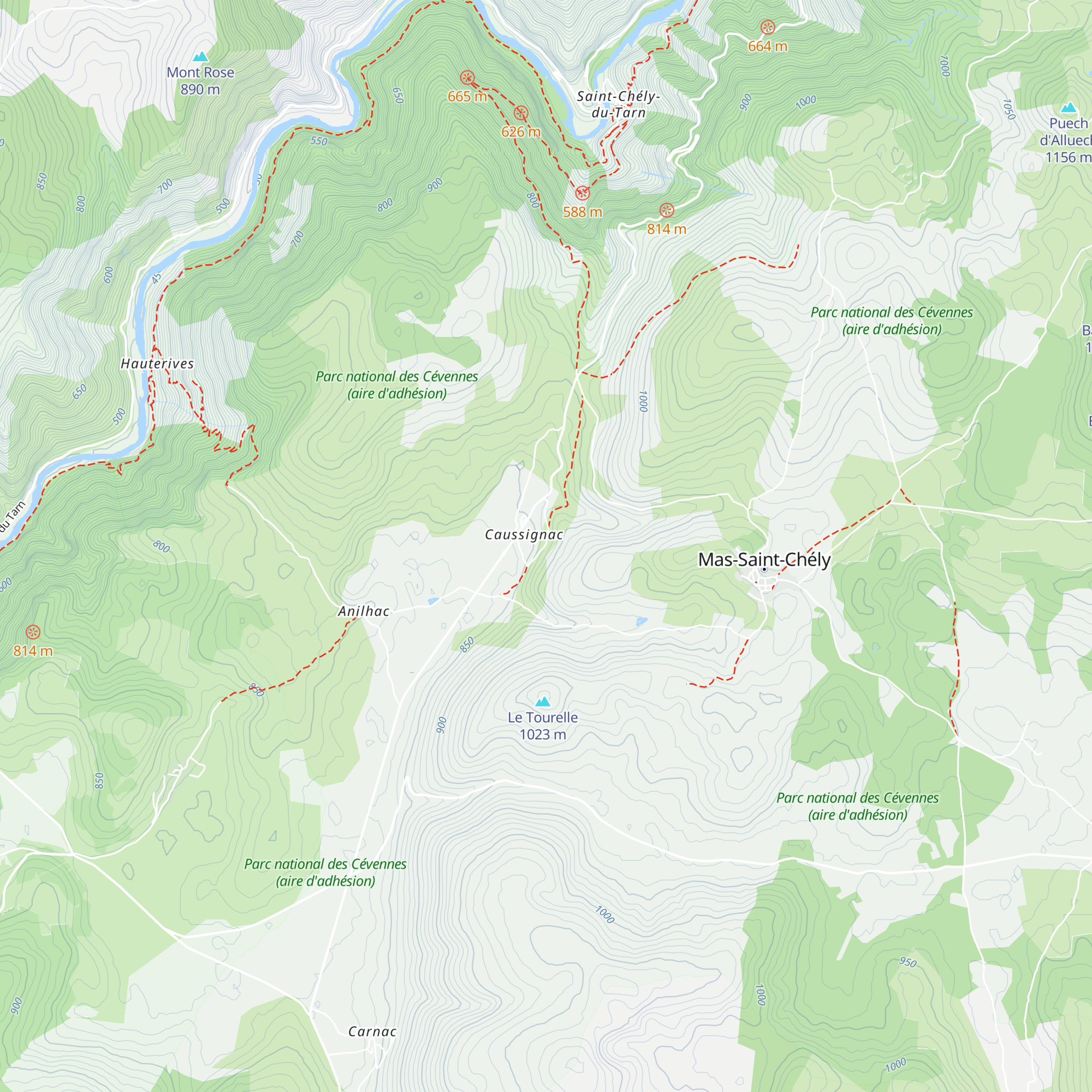 Gîte Virenque map