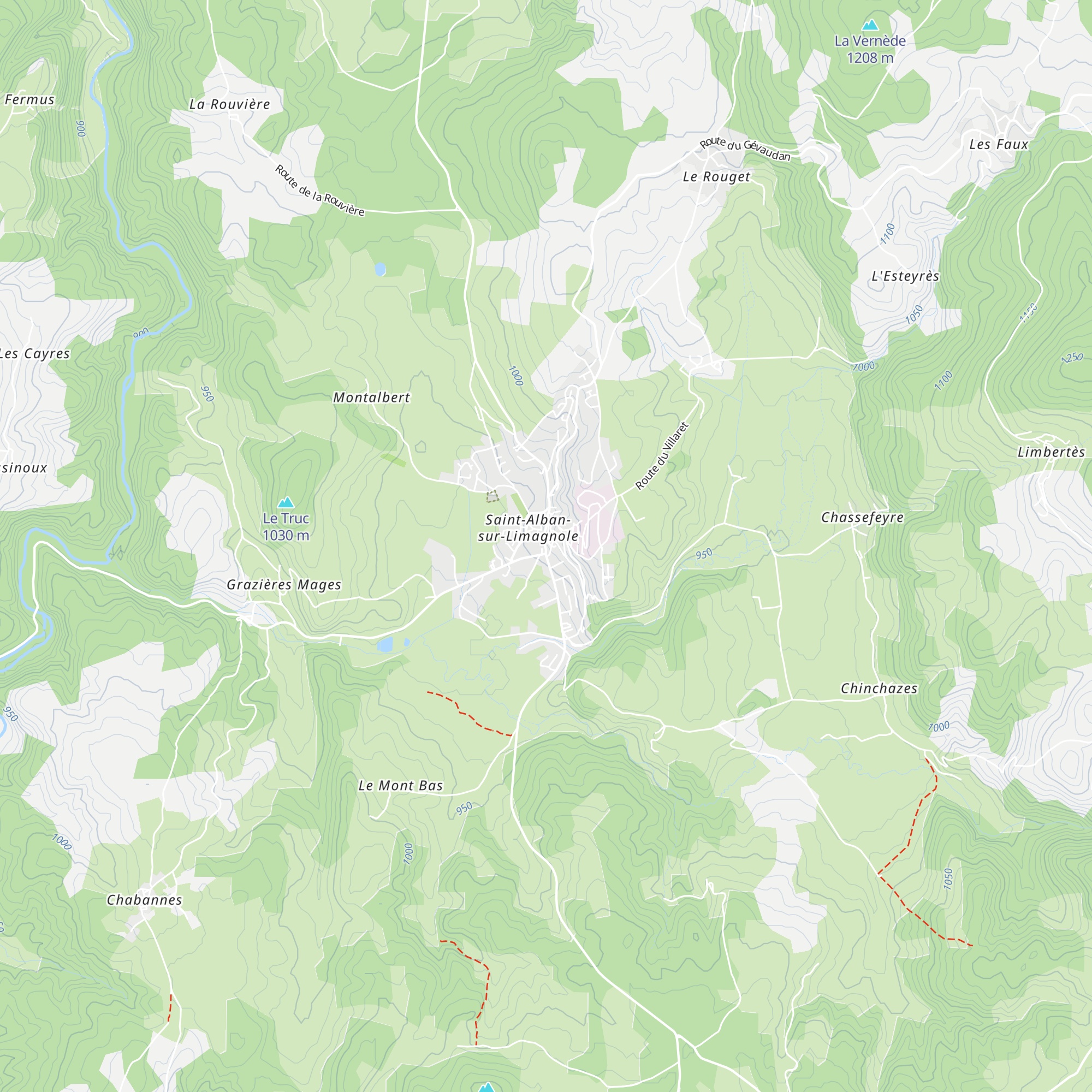 Refuge Pelerin map