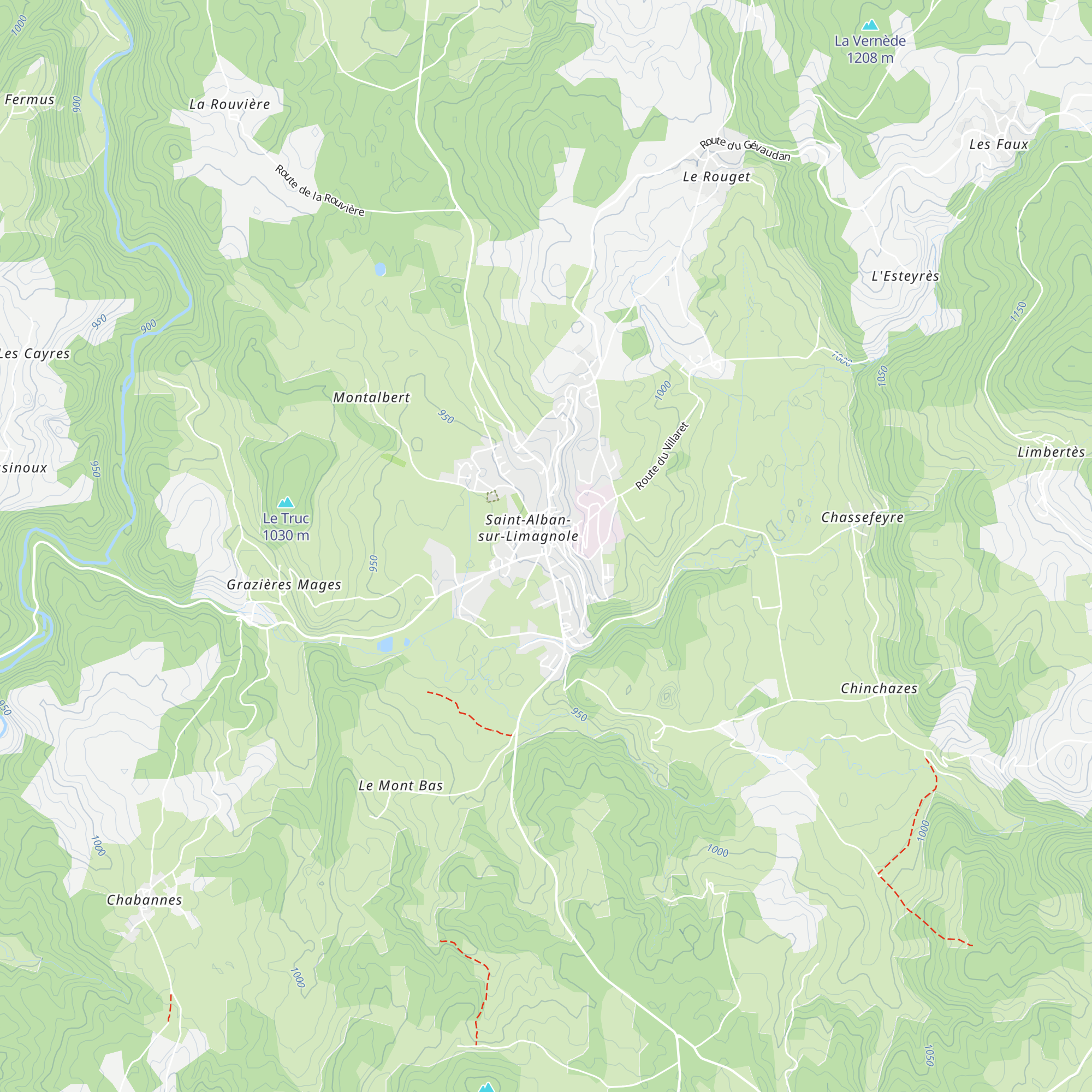 Refuge Pelerin map