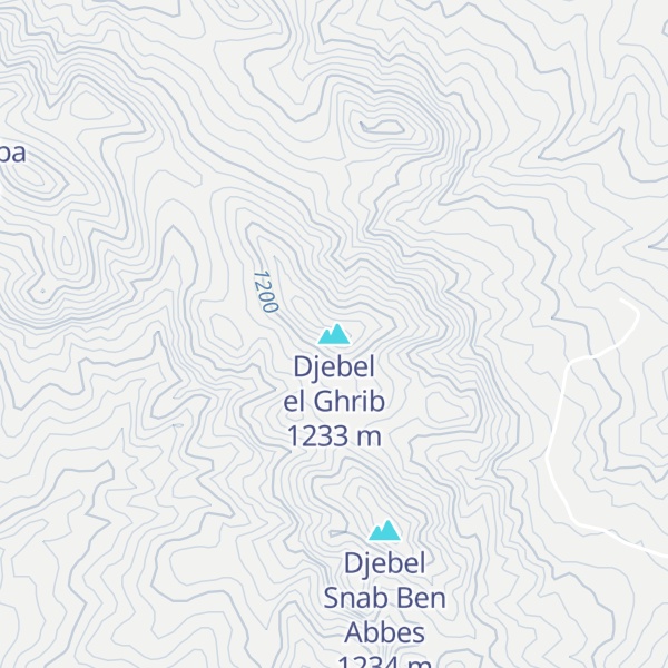 Map of Djebel el Ghrib