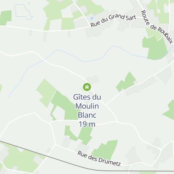 Map of Gîtes du Moulin Blanc