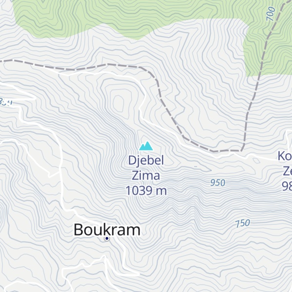 Map of Djebel Zima