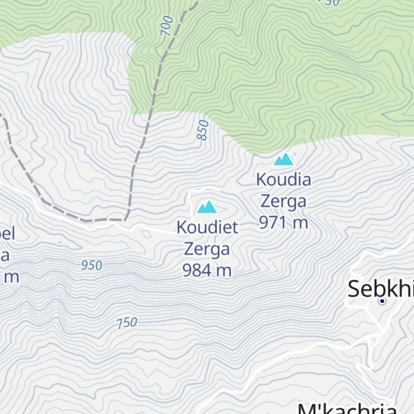 Map of Koudiet Zerga