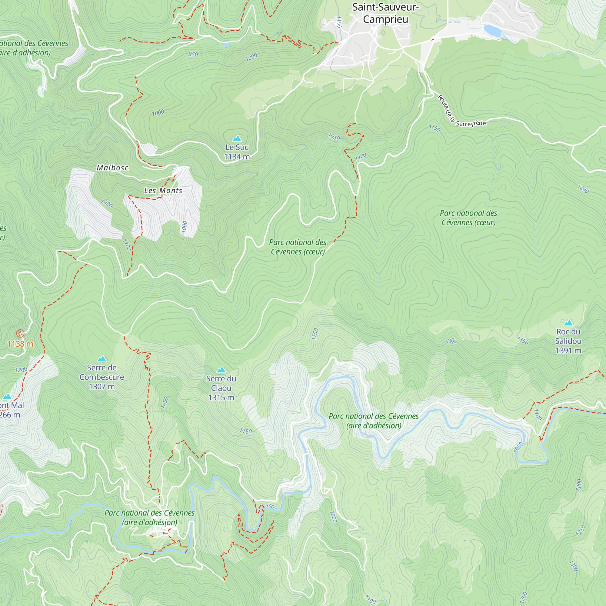 Cabane du col des Ubertes map