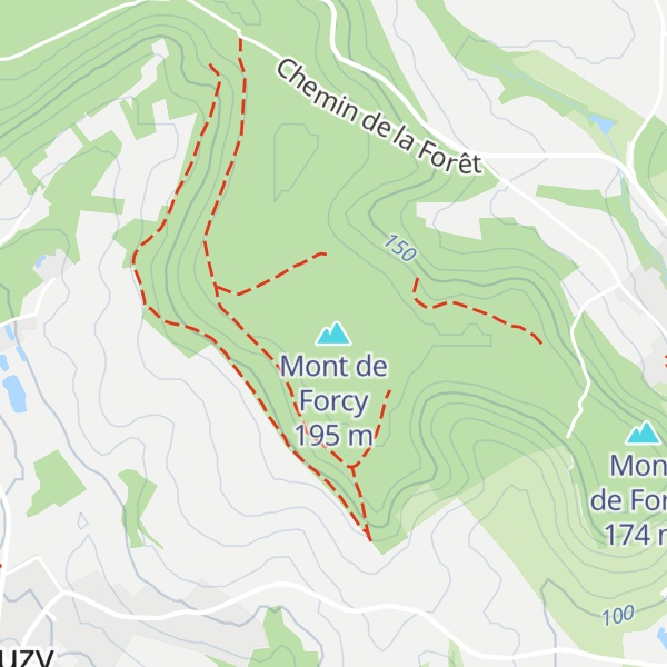Map of Mont de Forcy