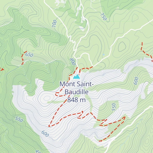 Map of Mont Saint-Baudille