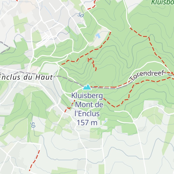 Map of Kluisberg - Mont de l'Enclus