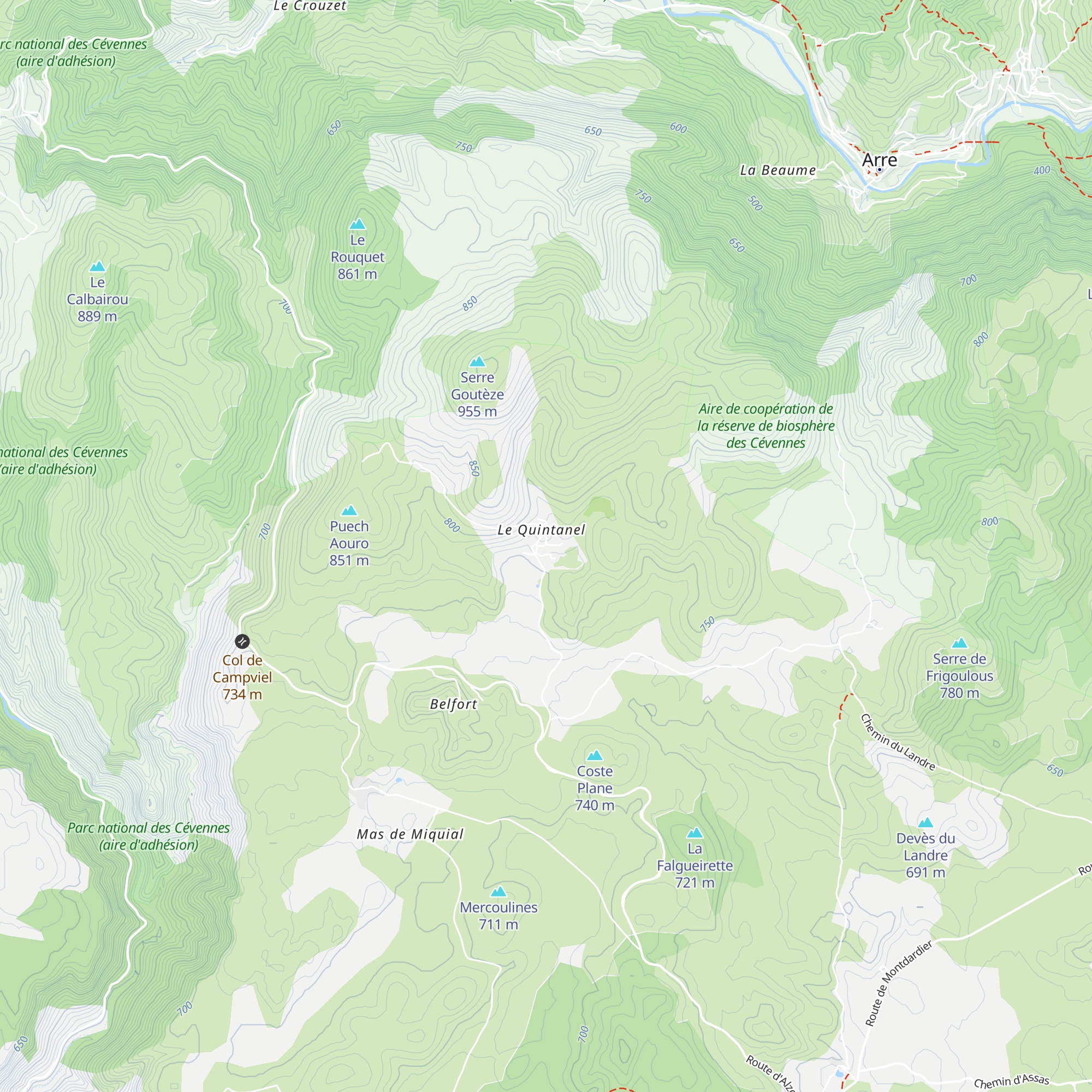 Gîte d'étape du Quintanel map