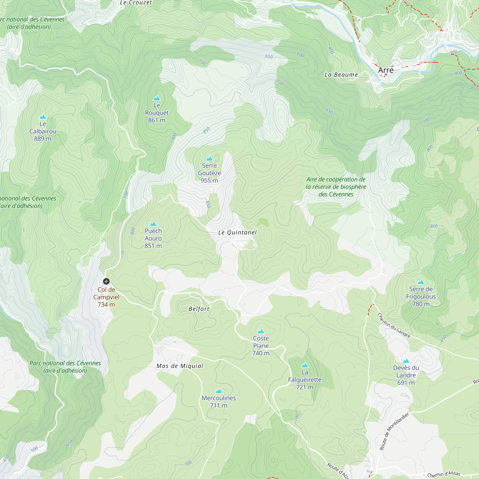 Gîte d'étape du Quintanel map