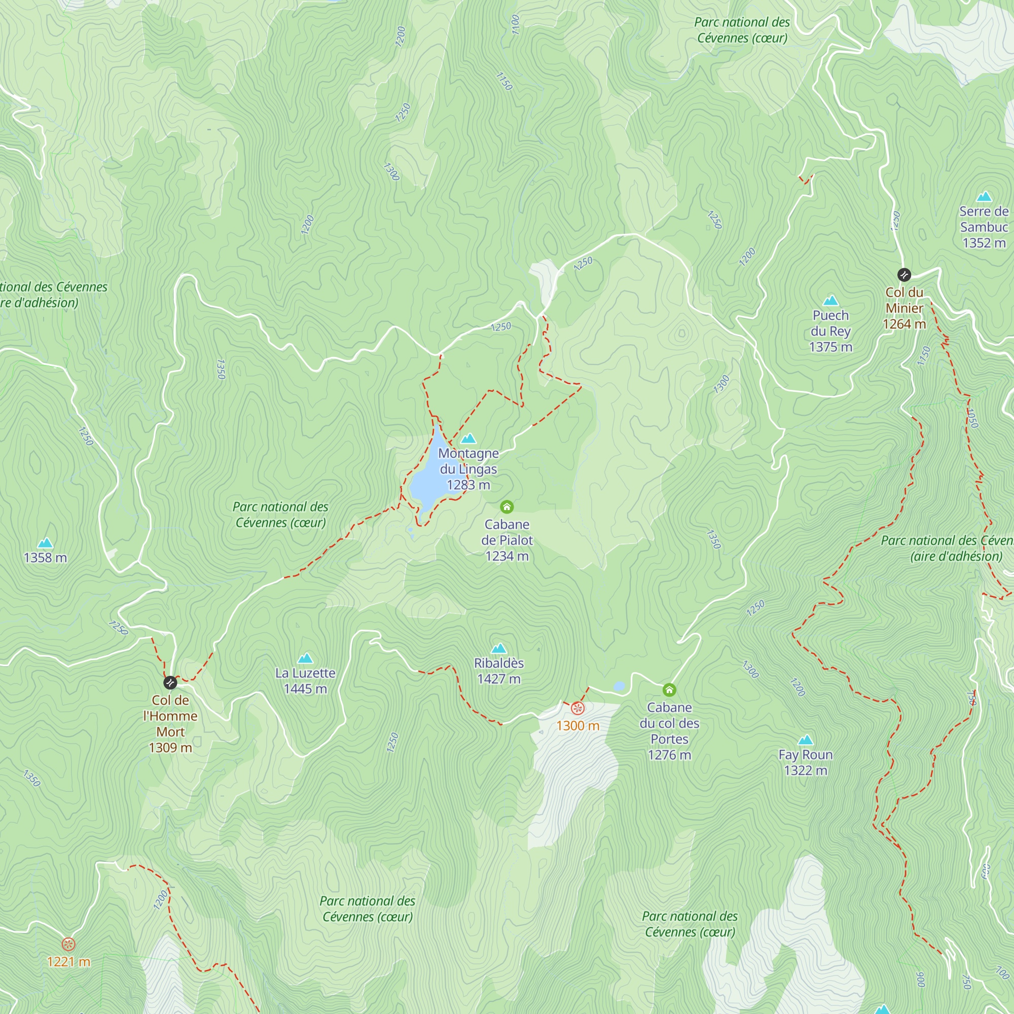 Cabane de Pialot map