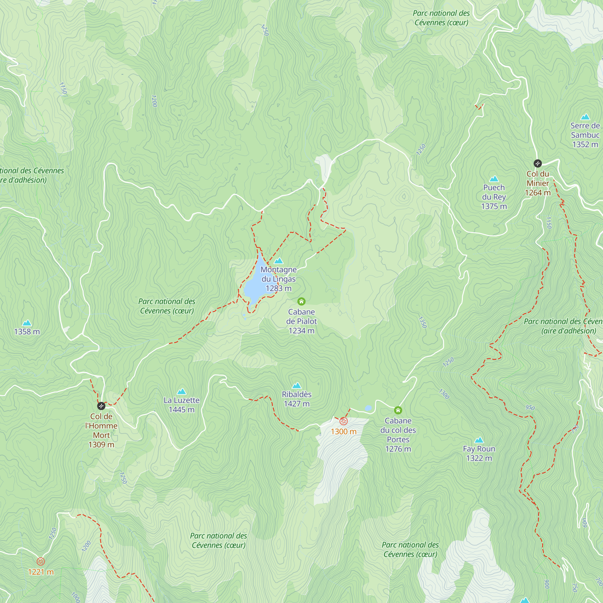 Cabane de Pialot map