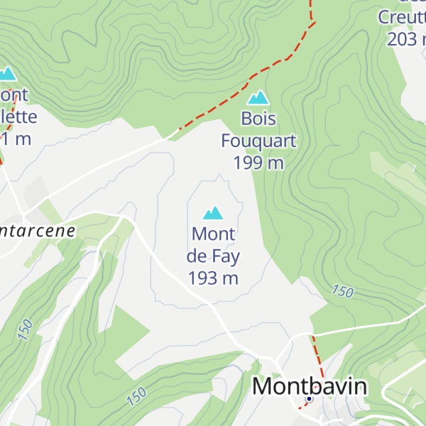 Map of Mont de Fay