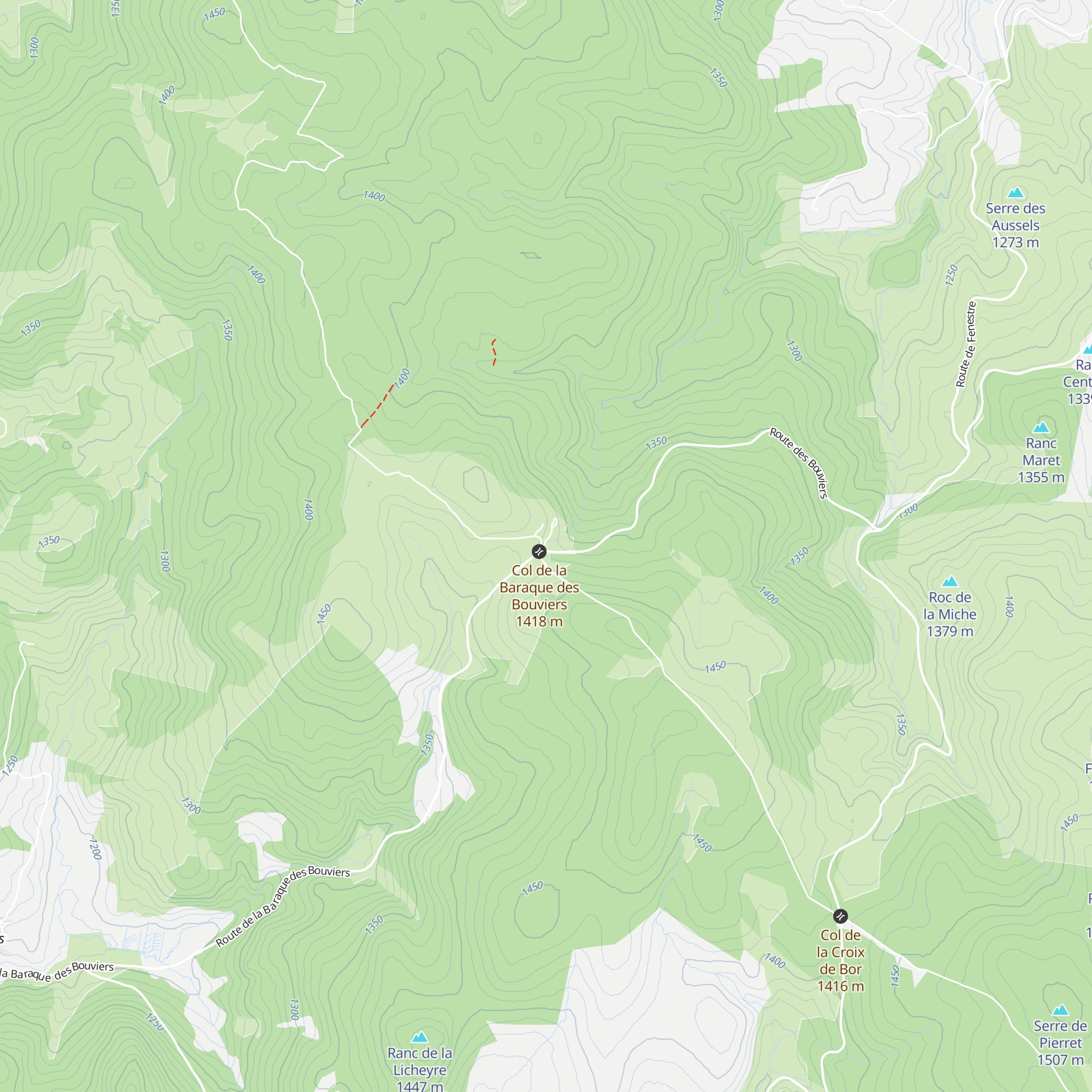 Gîte de groupe des Bouviers map