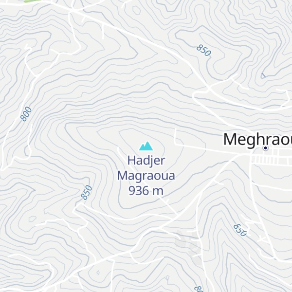 Map of Hadjer Magraoua