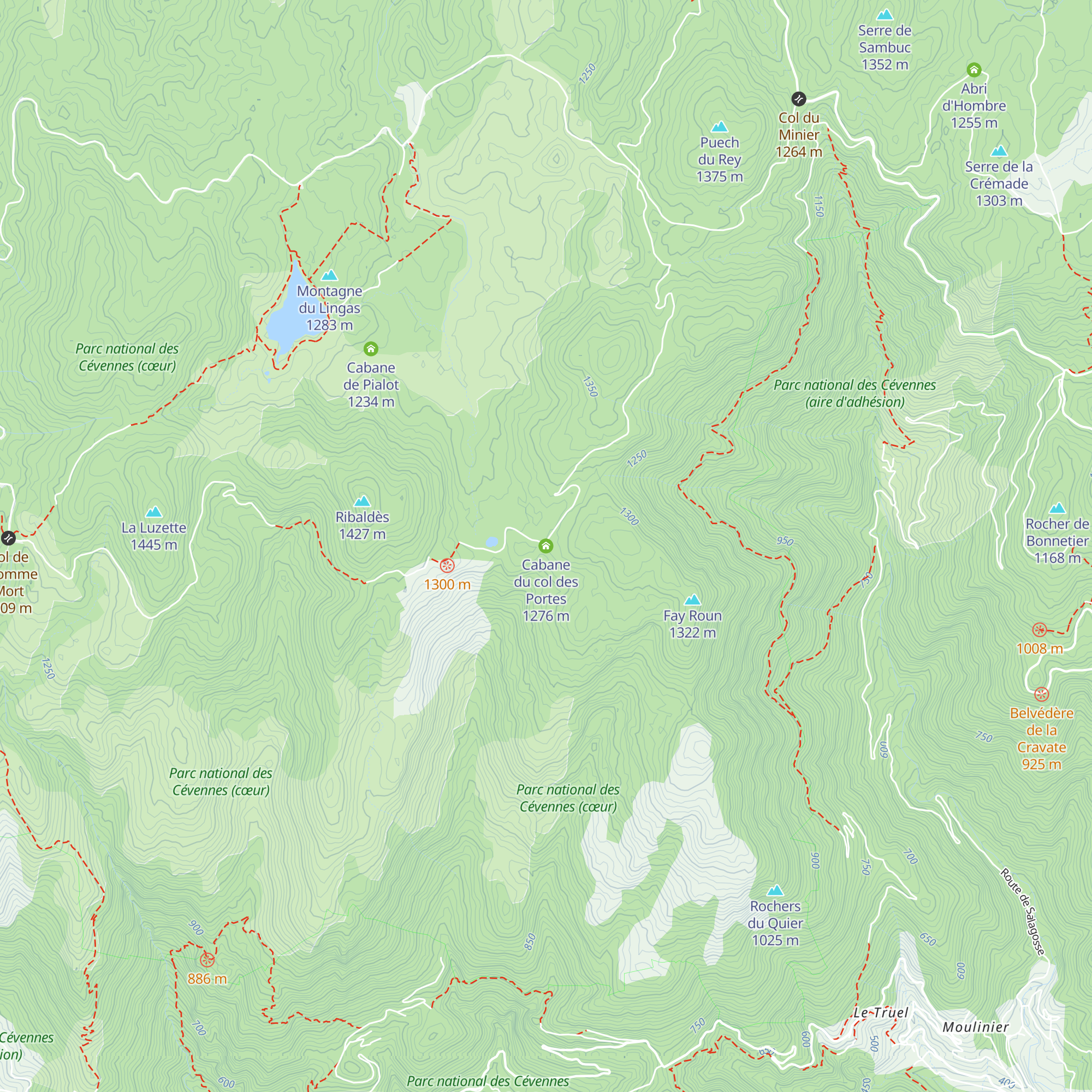 Cabane du col des Portes map