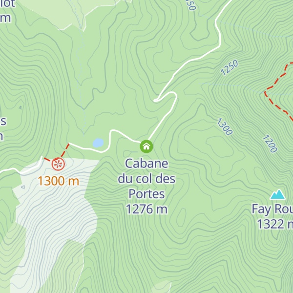Map of Cabane du col des Portes