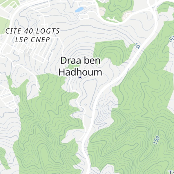 Map of Draa Benhadhoum