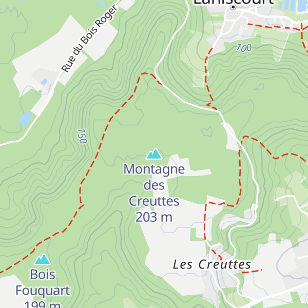 Map of Montagne des Creuttes