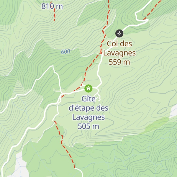 Map of Gîte d'étape des Lavagnes