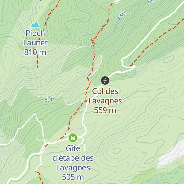 Map of Gîte d'étape du Mas d'Aubert